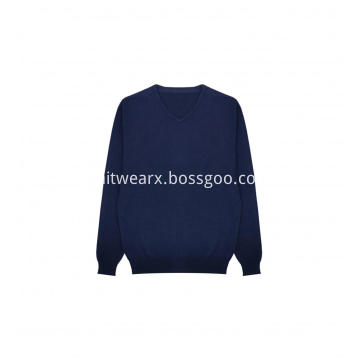 Men's Knitted Cotton Wool V-neck Pullover